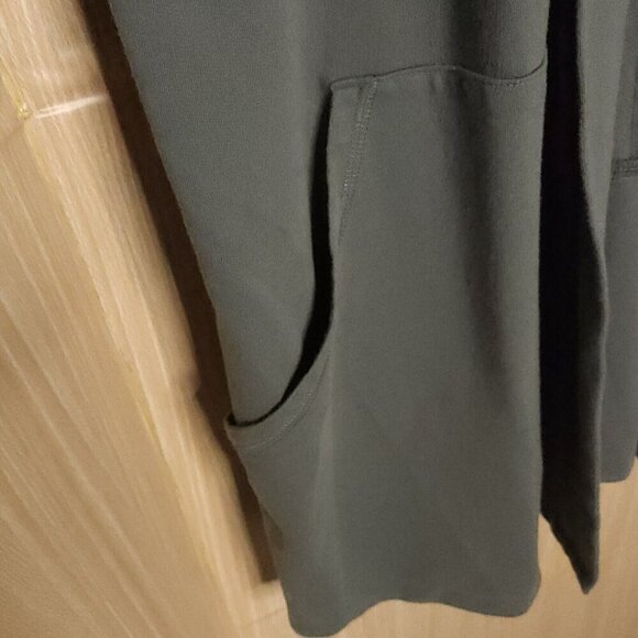 Xersion Sage Green Open Athletic Athleisure Tunic Length Knit Cardigan XL - Picture 3 of 4